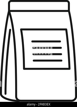 Food paper pack icon, outline style Stock Vector