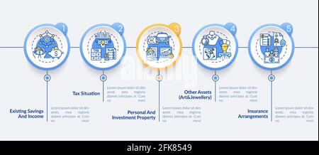 Comprehensive financial plan vector infographic template Stock Vector