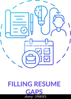 Filling resume gaps concept icon Stock Vector Image & Art - Alamy