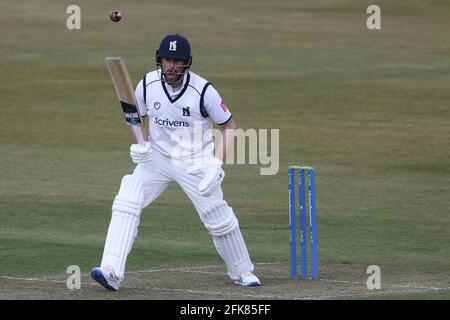 Will Rhodes batting for Warwickshire during Day 1 of the County ...