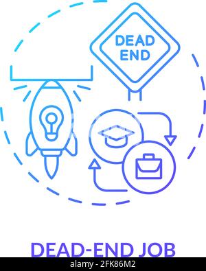 Dead-end job concept icon Stock Vector