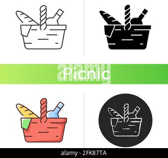 Picnic basket icon Stock Vector