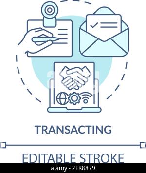 Transacting concept icon Stock Vector Image & Art - Alamy