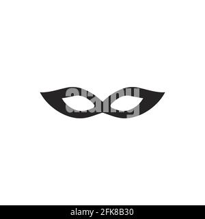 Masquerade mask isolated on white. Carnival, party, celebration symbol. Theater icon Stock Vector