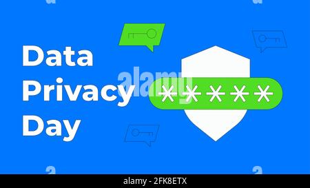 Data Privacy day illustration Stock Vector
