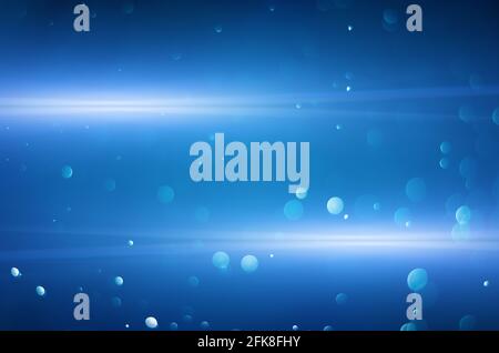 bokeh blue blur orange abstract background Stock Photo