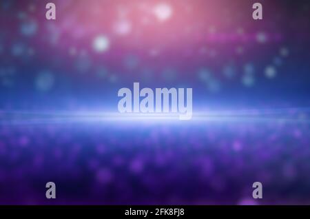 bokeh blue blur orange abstract background Stock Photo