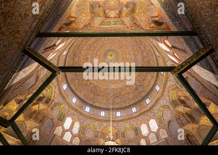 view of squinch and dome, Tomb of Imam al-Shafi'i, Cairo, Egypt Stock Photo