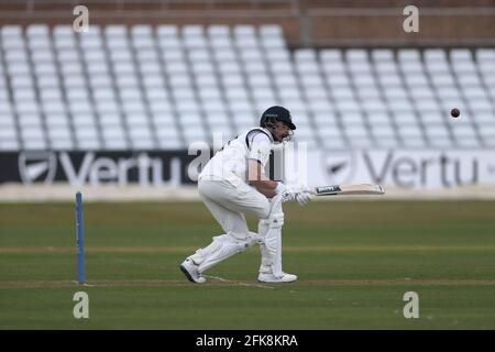 Will Rhodes Batting For Warwickshire During Day 1 Of The County 