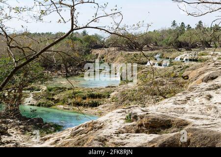 Waterfalls of Wadi Darbat near Salalah in Oman Stock Photo