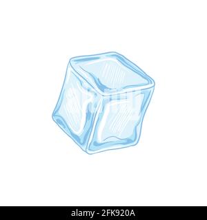Water ice cube icon vector illustration graphic design on white background. Stock Vector