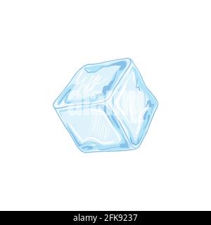 Water ice cube icon vector illustration graphic design on white background. Stock Vector