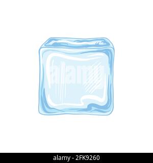 Water ice cube icon vector illustration graphic design on white background. Stock Vector