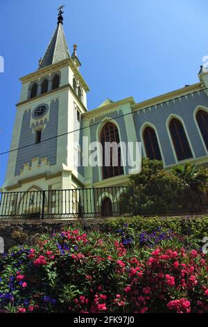 View of Cerro Concepcion, Valparaiso, Chile, South America Stock Photo