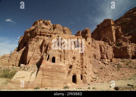 View of the Tomb of Unayshu in Petra