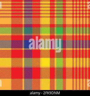 Colourful Plaid textured seamless pattern for fashion textiles and graphics Stock Vector
