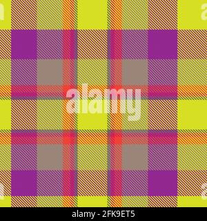 Colourful Plaid textured seamless pattern for fashion textiles and graphics Stock Vector