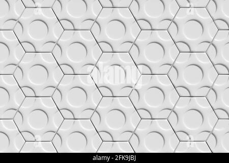 3d abstract geometric background with hexagonal elements Stock Photo