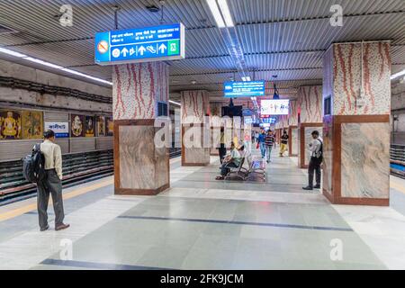 KOLKATA, INDIA - OCTOBER 31, 2016: View of Metro station in Kolkata India Stock Photo