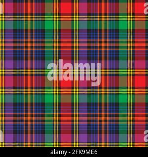 Colourful Plaid textured seamless pattern for fashion textiles and graphics Stock Vector