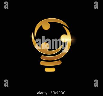 Golden glowing light sign in vintage style isolated on white background ...