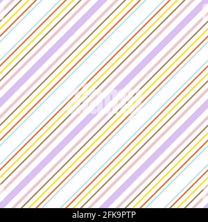 Colourful diagonal striped seamless pattern background suitable for fashion textiles, Stock Vector