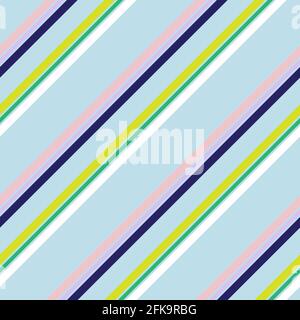 Colourful diagonal striped seamless pattern background suitable for fashion textiles, Stock Vector