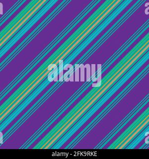 Colourful diagonal striped seamless pattern background suitable for fashion textiles, Stock Vector
