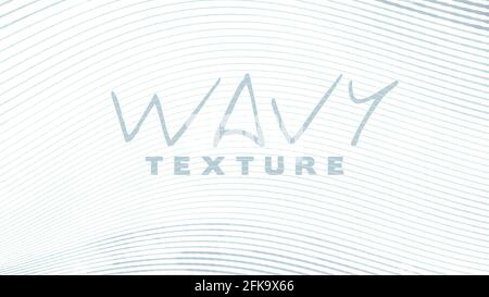 Abstract wavy texture with thin undulate lines. Simple vector graphic pattern Stock Vector