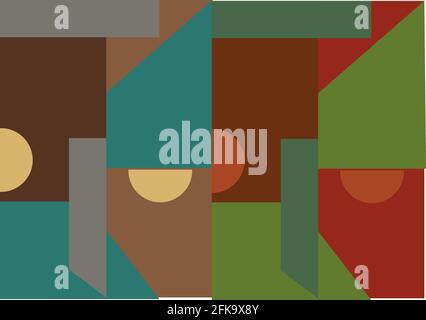 Trendy background with a simple shapes. vector Stock Vector
