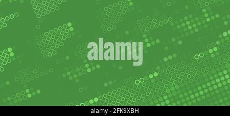 Abstract green dotted tech background with multiple points. Techno vector graphic pattern Stock Vector