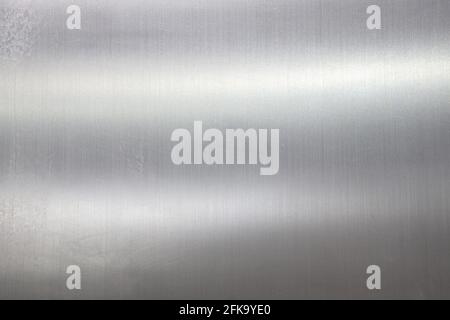 Close-up empty stainless steel plate with detail and texture background, copy space for put text character and anything Stock Photo