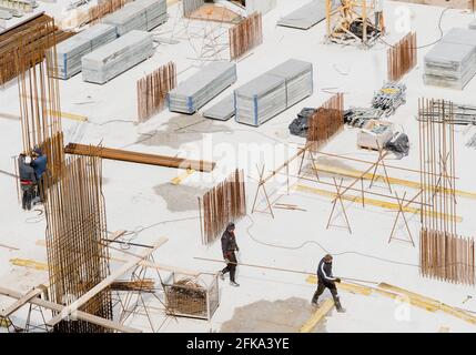 From above view of construction site Stock Photo