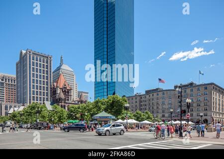 Copley Square Farmers Market, Boylston and Dartmouth Streets, Boston MA Stock Photo