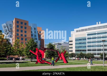 MIT Hockfield Court,  Stata Center in Kendall Square, Cambridge  MA Stock Photo