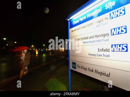 chase farm hospital,enfield. 11/2/02 pilston Stock Photo