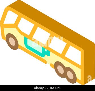 gas biogas bus isometric icon vector illustration Stock Vector