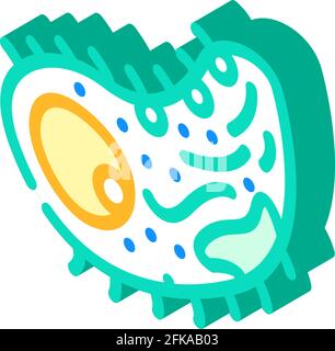 bacteria biogas isometric icon vector illustration Stock Vector