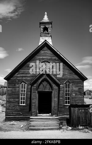 Bodie, California, USA. 7th Sep, 2017. A old church house stands abandoned for more than 140 years old. Bodie was once a booming town during the gold rush of 1880's, and had nearly 10,000. In 1915 the entire town became a ghost town due to the hardship and the lawlessness of the town. 9/7/17 Credit: Chris Rusanowsky/ZUMA Wire/Alamy Live News Stock Photo