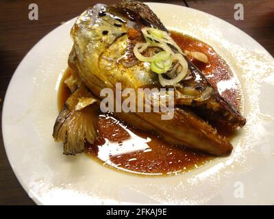 Golden Eye Snapper Simmered in Soy Sauce Stock Image - Image of dishes,  cooked: 168190075