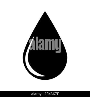 Vector black water drop icon. Design for logo, symbol, sign or design element Stock Vector