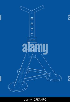 Axle stand isolated. Vector Stock Vector Image & Art - Alamy