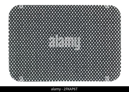 A piece of Gray anti slip mat isolated on white background Stock Photo