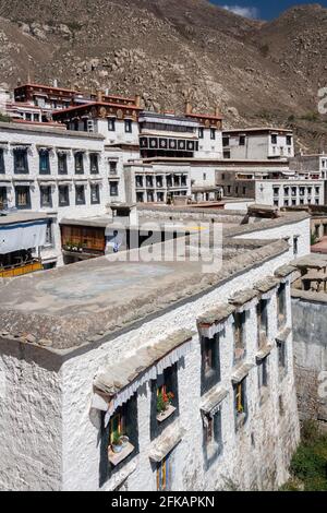 Drepung Buddhist Monastery near Lhasa in the Tibet Autonomous Region of China. One of the 'great three' Gelug university gompas (monasteries) of Tibet Stock Photo