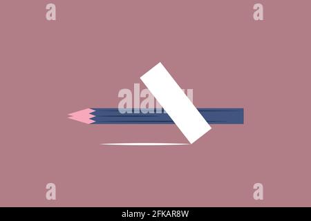 Vector chalk instead of pencil in matt style Stock Vector