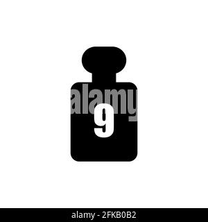 Vector calibration weights on a white background. Stock Vector