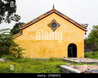 Hue, Vietnam - March 11, 2016: Reconstructed pavilion on the grounds of Imperial City of Hue, the former residence of Vietnam's rulers and Unesco Worl Stock Photo