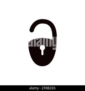 Lock icon on white isolated background. Vector illustration. Stock Vector