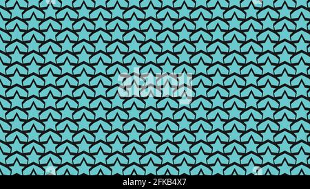 Geometric abstract background of black star and blue background - vector design Stock Vector