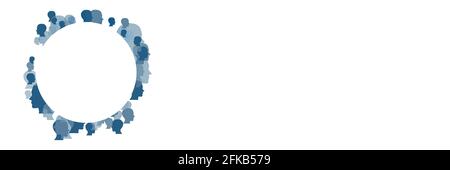 Abstract human faces on the white Stock Vector